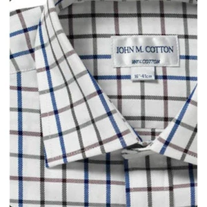 John M Cotton Mens Country Cotton Shirt - CLEARANCE - Picture 1 of 3