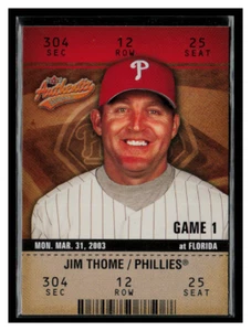 2003 Fleer Authentix #58 Jim Thome - Picture 1 of 2