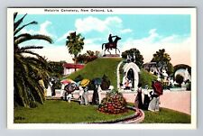 New Orleans LA-Louisiana, Metairie Cemetery Vintage Souvenir Postcard