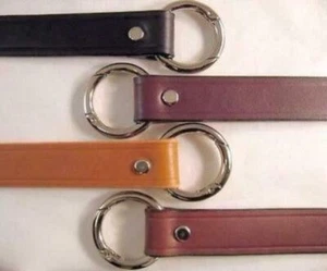 3/4 in. Leather Shoulder Purse Hand Bag Strap w/ Round Gate Rings 3 Lengths - Picture 1 of 6