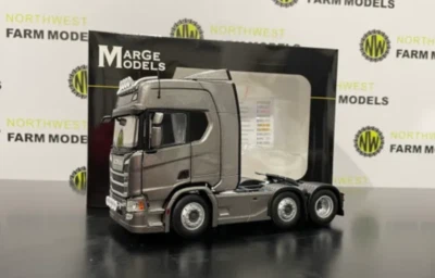 MARGE MODELS 1:32 SCALE SCANIA R500 6X2 GREY - Image 1 of 3