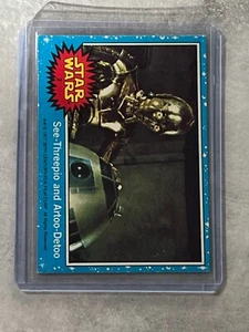 1977 Topps Star Wars Series 1 Blue Border See-Threepio Artoo Detoo Rookie RC #2 - Picture 1 of 2