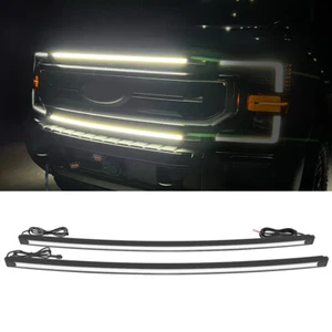 For 2017-2022 Ford Super Duty F-250 LED Grill Accent Lights Top Bottom Bar Kit - Picture 1 of 12