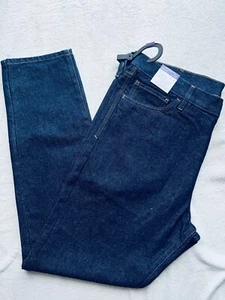 MARKS & SPENCER MENS TAPERED FIT COTTON BLUE DENIM JEANS Waist 38” Leg 33”L