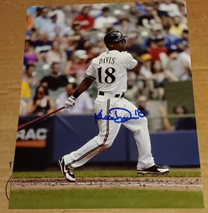 KHRIS DAVIS Milwaukee Brewers SIGNED AUTOGRAPHED 8x10 Photo COA BASEBALL MLB - Picture 1 of 1