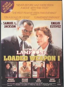 Film Poster Promo Postcard: LOADED WEAPON 1 (Samuel L Jackson, Emilio Estevez) - Picture 1 of 1