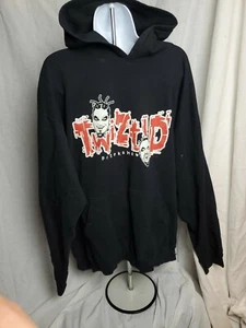 *RARE* *VINTAGE L Twiztid Freek Show Hoody Angel Wings Split Face Hoodie patched - Picture 1 of 11