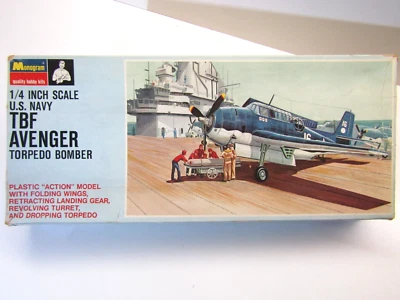 Monogram 1:48 Scale U.S. Navy Grumman TBF Avenger model kit # PA31.150 - Image 1 of 4