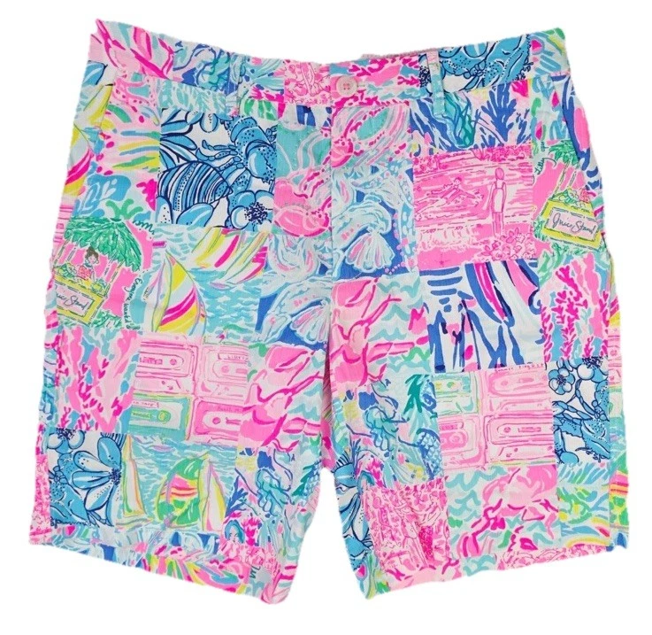 Pantalones Cortos Lilly Pulitzer Talla 34 Para Hombres Multicolor 9 Pulgadas Entrepierna Algodón Beaumont Nuevos con Etiquetas Foto 1 de 4