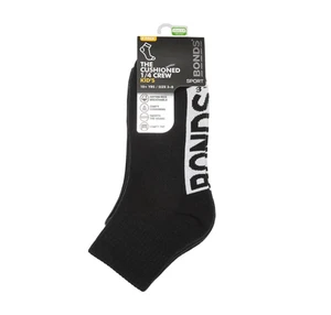 16 Pairs X Bonds Kids Logo Cushioned Quarter Crew Black Socks - Picture 1 of 3