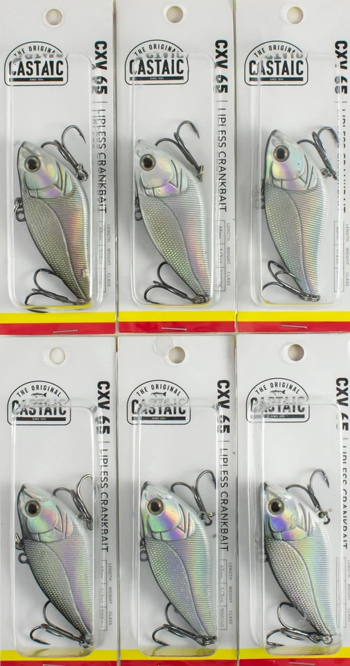 (LOTE DE 6) CASTAIC XTREME VIBRACIÓN 65 1/2OZ 2.5" CROMO NEGRO H4400 Foto 1 de 3