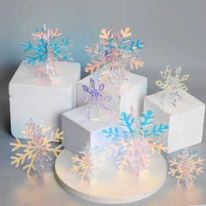 Set of 8 Christmas 3D Acrylic Snowflake 16 Pcs Acrylic Snowflake Christmas Ta... - Bild 1 von 6