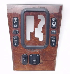 MERCEDES W202 C230 C280 C36 CENTER CONSOLE WINDOW SWITCH PANEL  WOOD TRIM - Picture 1 of 9