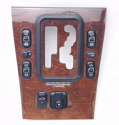 MERCEDES W202 C230 C280 C36 CENTER CONSOLE WINDOW SWITCH PANEL  WOOD TRIM - Image 1 of 4