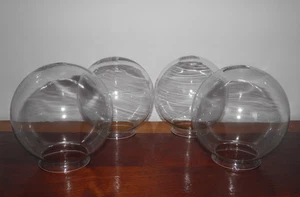 NEU, 4er Set, 6" mundgeblasen, Klarglas, Lampenkugeln/Kugeln mit 3-1/4" Fitter. - Bild 1 von 9