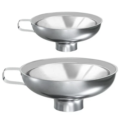 BRANDED Wide Mouth Stainless Steel Canning Funnel - for Wide and Regular Mason Jars,