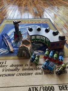 Vintage Thomas The Train LOT Wooden Railway Tidmouth Station Mountain Cranky - Picture 1 of 21