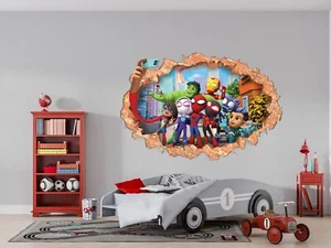 Superhero Children's Popular Characters Room Decorations Removable Repositionabl - Picture 1 of 3