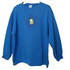 Looney Tunes Tweety Bird Sweatshirt M Vintage Crew Neck Blue Flower Stained