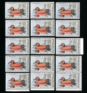 US Stamps # RW52 VF OG NH Lot of 15 PO Fresh Face $112.50 - Picture 1 of 1
