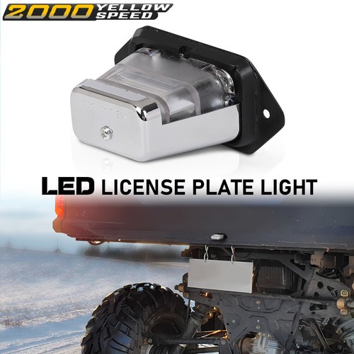 Gray 12V LED License Plate Light - Stud Mount, DOT Compliant For Trailer, Truck, UTV, ATV
