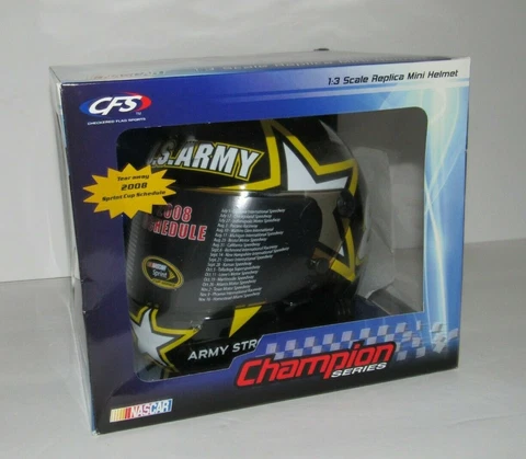 NASCAR 1:3 Replica Champion Series Mini Helmet Mark Martin #8 U.S. Army Schedule Cover