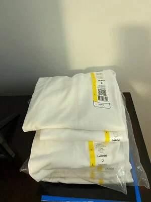 BRAND NEW LOT OF 6 BOYS SIZE L 14-16 GILDAN HEAVY COTTON SHORT SLEEVE WHITE tees - Image 1 of 4
