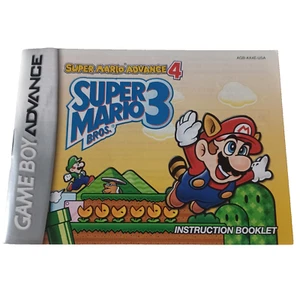 Nintendo GameBoy Advance GBA Super Mario Bros 3 4 MANUAL ONLY No Game/Case Orig - Picture 1 of 3