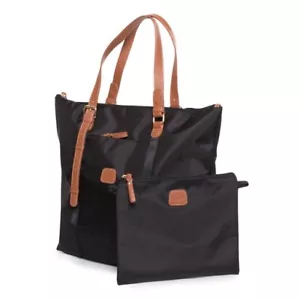 Bric's Groß Shopping Bag mit Tasche Reißverschluss Schwarz Farbe Tabak Damen - Bild 1 von 4