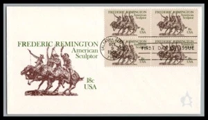 US FDC # 1934 18c Frederic Remington Andrews block sealed 1981, 9p2192 - Picture 1 of 1