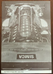 Ritaglio Giornale Formula 1 F1 GP Francia 1970 Dettaglio Motore Matra - Picture 1 of 1