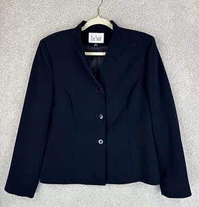 Chaqueta Le Suit Mujer 10 Azul Marino Oscuro Blazer 3 Botones Negocios Carrera Mujer - Imagen 1 de 11