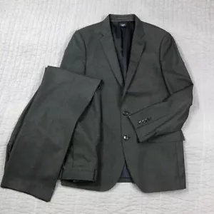 J Crew Suit Men 38R Gray Ludlow Loro Piana Super 120 Italian Wool W 32(34) L 32 - Picture 1 of 24