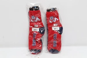4 Pairs For Bare Feet Quarter Sock Fresno State Bulldogs L Team Colors - Picture 1 of 3