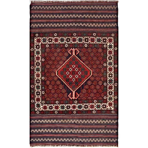 2'8 x 4'7 Handmade Kilim Rug – Antique-Style Oriental Wool Carpet - W15016 - Picture 1 of 2