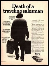1967 Hertz Rent-A-Car "Death Of A Traveling Salesman" Suitcases Vintage Print Ad