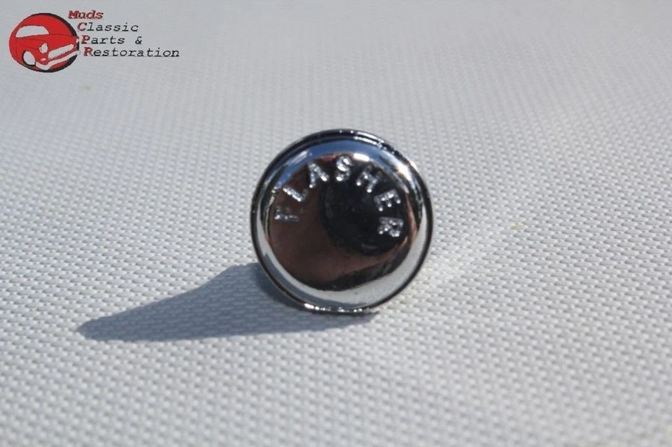67-72 Chevy GM Chrome Steering Column Hazard Emergency Flasher Switch Knob New - Image 1 of 1