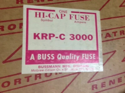 FUSIBLE DE DOBLE ELEMENTO KRP-C-3000 BUSSMANN KRPC3000 120WR0007404 Foto 1 de 4