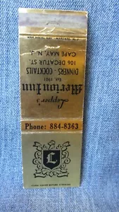 Merion Inn Cape May New Jersey Vintage Matchbook Cover LC3 - Imagen 1 de 2