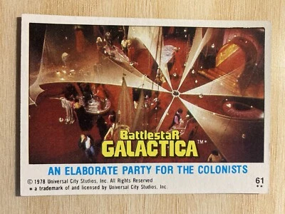 1978 Topps Battlestar Galactica #61 Una fiesta elaborada para los colonos Foto 1 de 2