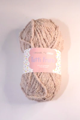SIRDAR SMUDGE Chenille Yarn - 2 Skeins - Color #001 Plush - Beige - Image 1 of 4