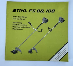 Stihl FS 88, 108 WeedEater WeedWhacker Instruction Owner's Operator Manual 1996 - Picture 1 of 11