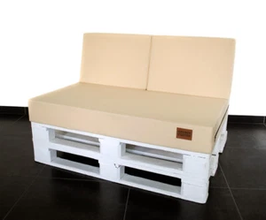 Bezüge Rückenkissen Palettensofa Euro Paletten Ersatzbezug Beige 60x40x10-20cm - Bild 1 von 2