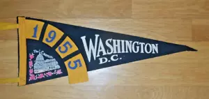 Washington DC The Capitol 1955 Felt 18" Pennant Vintage - Picture 1 of 4