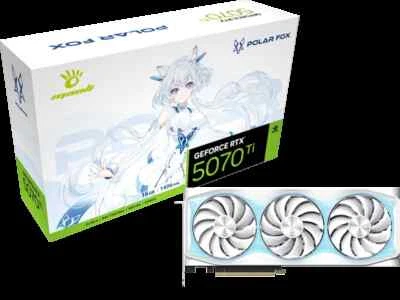 Manli Polar Fox GeForce RTX 5070 Ti OC 16GB GDDR7 3DP HDMI 750W graphics card - Image 1 of 4