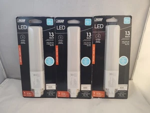 Pack Of 3 Feit Electric 81690 LED Bulb 13W 600 Lumens 2 Pin GX23 Soft White  - Picture 1 of 6