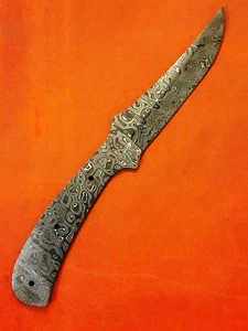 ALABAMA DAMASCUS STEEL BILLET BLADE BLANK, KNIFE MAKING SUPPLIES - 8-1/2" OAL - Picture 1 of 4