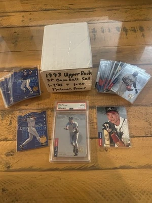 1993 Upper Deck SP ¡Juego completo de béisbol 290 con 20 cartas de platino Power Set! Foto 1 de 4