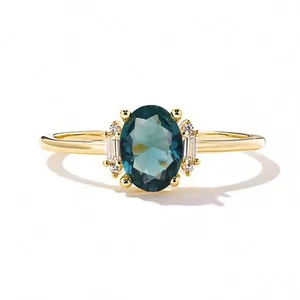 Elegantes anillos de boda enchapados en oro amarillo de circonitas cúbicas para mujer talla 6-10 - Imagen 1 de 9