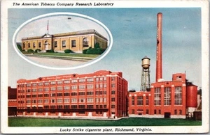 Postal publicitaria de Richmond Virginia AMERICAN TOBACCO CO "Planta de cigarrillos Lucky Strike" - Imagen 1 de 2